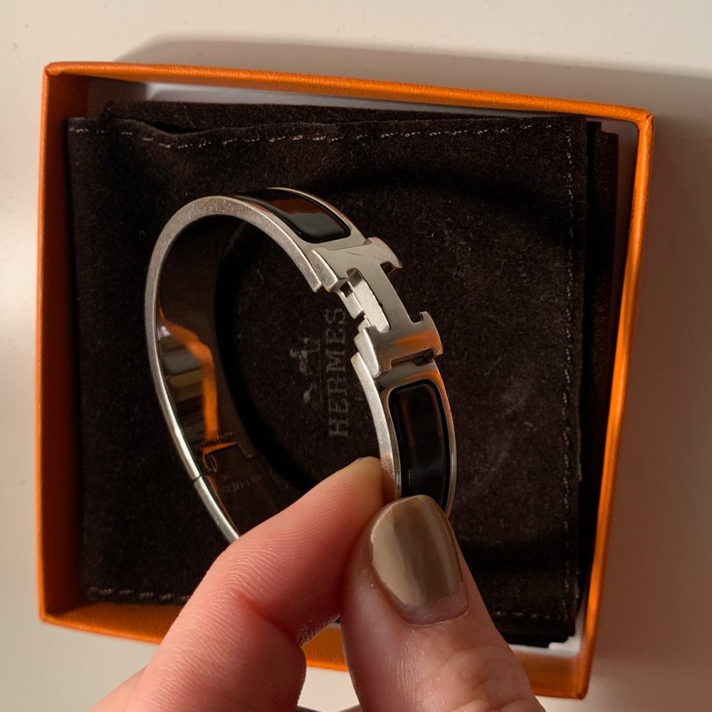 Black & Silver Hermes Bracelet